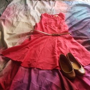 Coral swing dress